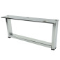 Zestaw 4 sztuk noga meblowa metalowa Ramka srebrny chrom 20 x 9 cm