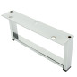 Zestaw 4 sztuk noga meblowa metalowa Ramka srebrny chrom 20 x 9 cm