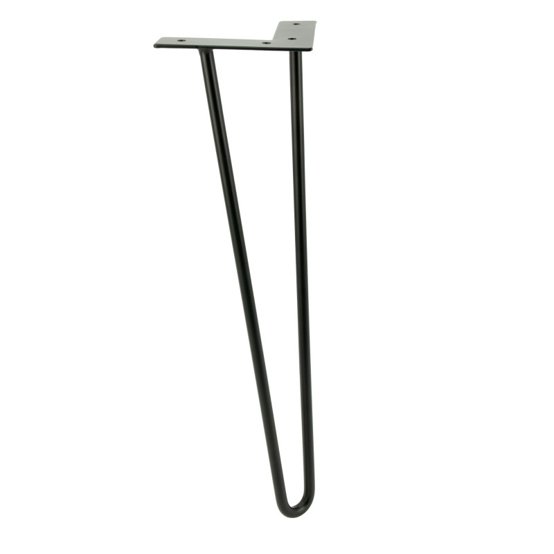 Noga meblowa Hairpin Loft czarny mat wysokość 41 cm - 2 pręty Noga meblowa Hairpin Loft czarny mat wysokość 41 cm - 2 pręty