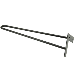 Noga meblowa Hairpin Loft czarny mat wysokość 41 cm - 2 pręty
