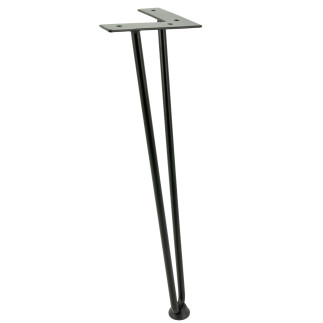 Noga meblowa Hairpin Loft czarny mat wysokość 41 cm - 2 pręty