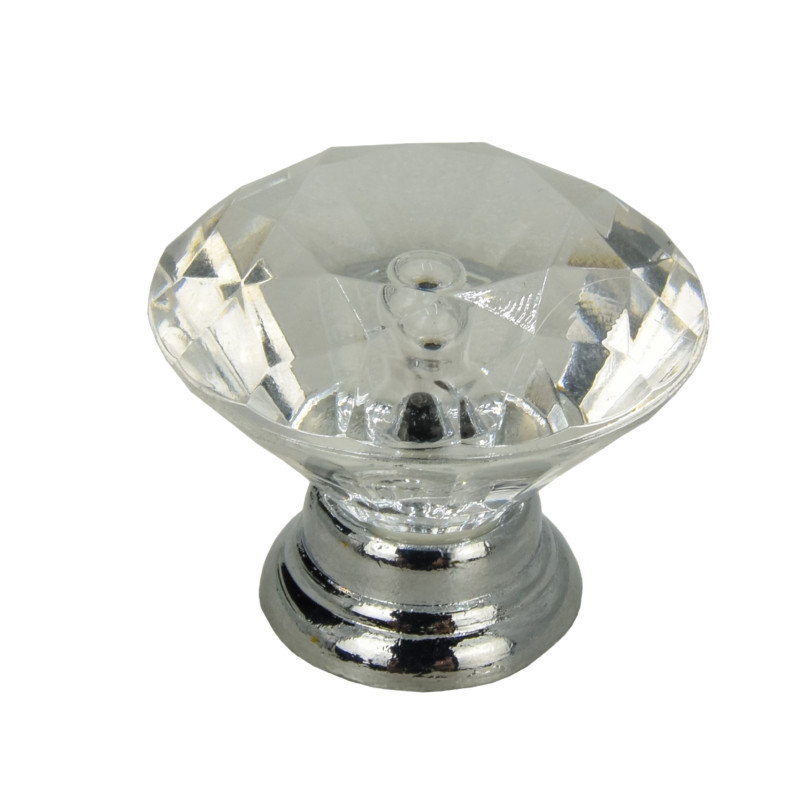 Gałka meblowa okrągła Diament srebrna Gałka meblowa okrągła Diament srebrna