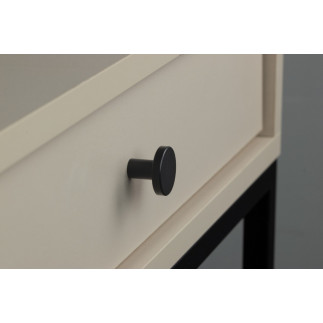 Gałka meblowa okrągła czarna metalowa 2,5 cm