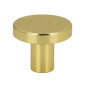 Gałka meblowa okrągła metal 2,5cm złoto szczotkowane Gałka meblowa okrągła metal 2,5cm złoto szczotkowane