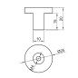 Gałka meblowa okrągła metal 2,5cm złoto szczotkowane Gałka meblowa okrągła metal 2,5cm złoto szczotkowane