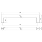 Uchwyt meblowy klasyczny 256 mm srebrny Uchwyt meblowy klasyczny 256 mm srebrny