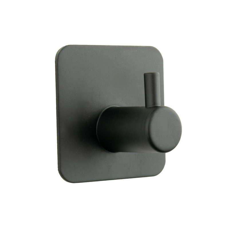 Wieszak łazienkowy haczyk samoprzylepny czarny metalowy