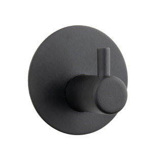 Wieszak łazienkowy ścienny samoprzylepny czarny metalowy