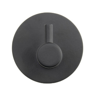 Wieszak łazienkowy ścienny samoprzylepny czarny metalowy