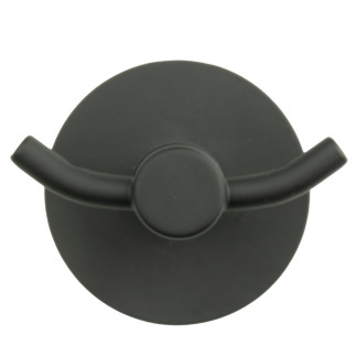 Wieszak łazienkowy ścienny okrągły samoprzylepny czarny