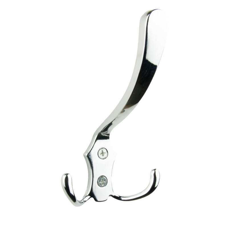 Wieszak łazienkowy srebrny na ubrania metalowy