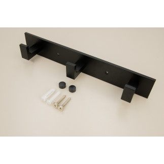 Wieszak ścienny na ubrania czarny metalowy