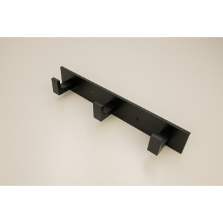 Wieszak ścienny na ubrania czarny metalowy