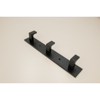 Wieszak ścienny na ubrania czarny metalowy