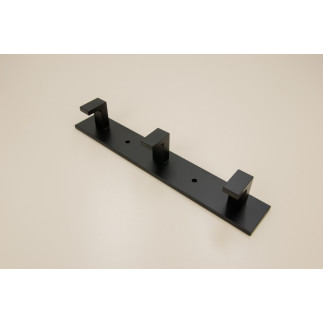 Wieszak ścienny na ubrania czarny metalowy