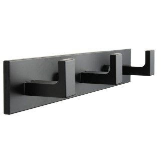 Wieszak ścienny na ubrania czarny metalowy