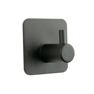 Zestaw 4 Wieszaków łazienkowych, haczyk samoprzylepny czarny metalowy