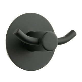 Zestaw 4 Wieszaków łazienkowych, ścienny okrągły samoprzylepny czarny