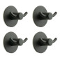 Zestaw 4 Wieszaków łazienkowych, ścienny okrągły samoprzylepny czarny