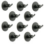 Zestaw 10 Wieszaków łazienkowych, ścienny okrągły samoprzylepny czarny
