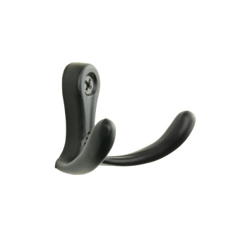 Zestaw 4 Wieszaków ściennych, łazienkowy przykręcany metalowy czarny