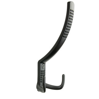 Zestaw 4 Wieszaków na ubrania, czarny metalowy haczyk