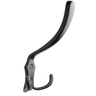 Zestaw 4 Wieszaków na ubrania haczyk łazienkowy metalowy czarny