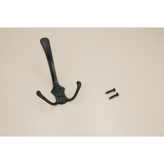 Zestaw 4 Wieszaków na ubrania haczyk łazienkowy metalowy czarny