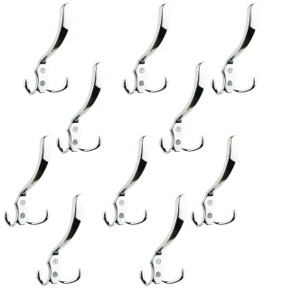 Zestaw 10 Wieszaków łazienkowych, srebrny na ubrania metalowy