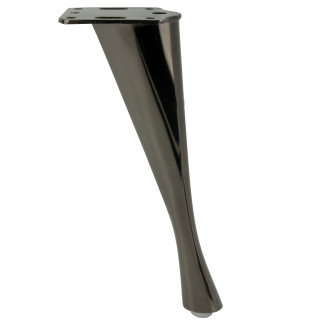 Nóżka meblowa w stylu Szpilka czarna chromowana 23 cm