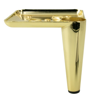 Zestaw 4x Noga meblowa Szpilka złoty jasny chrom wysokość 10 cm