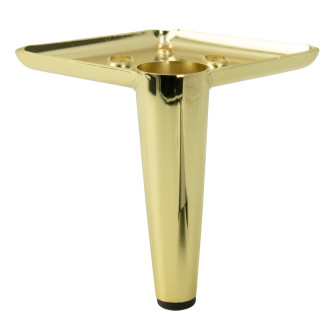 Zestaw 4x Noga meblowa Szpilka złoty jasny chrom wysokość 10 cm