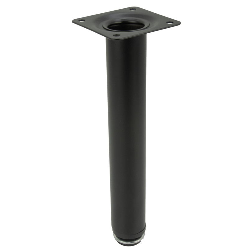 Noga meblowa Prosta czarna wysokość 20 cm regulowana wysokość Noga meblowa Prosta czarna wysokość 20 cm regulowana wysokość