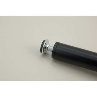 Zestaw 4 x Noga meblowa Prosta czarna wysokość 15 cm regulowana wysokość