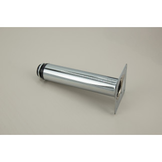 Zestaw 4 x Noga meblowa Prosta srebrna wysokość 15 cm regulowana wysokość