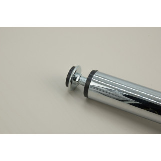 Zestaw 4 x Noga meblowa Prosta srebrna wysokość 15 cm regulowana wysokość