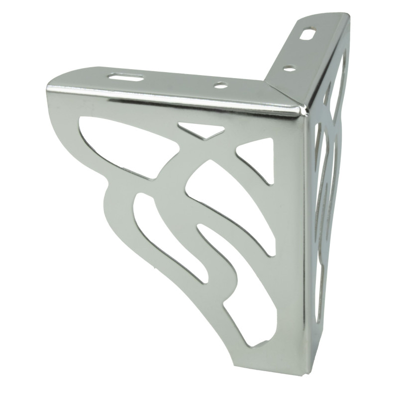 Nożka meblowa metalowa 13 cm srebrna połysk