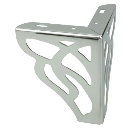 Nożka meblowa metalowa 13 cm srebrna połysk