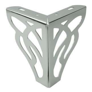 Nożka meblowa metalowa 13 cm srebrna połysk