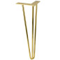 Zestaw 3 nóżek meblowych Hairpin legs złoty połysk wysokość 41cm do stolika Zestaw 3 nóżek meblowych Hairpin legs złoty połysk wysokość 41cm do stolika