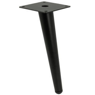 Noga meblowa Szpilka skośna czarny mat 20 cm