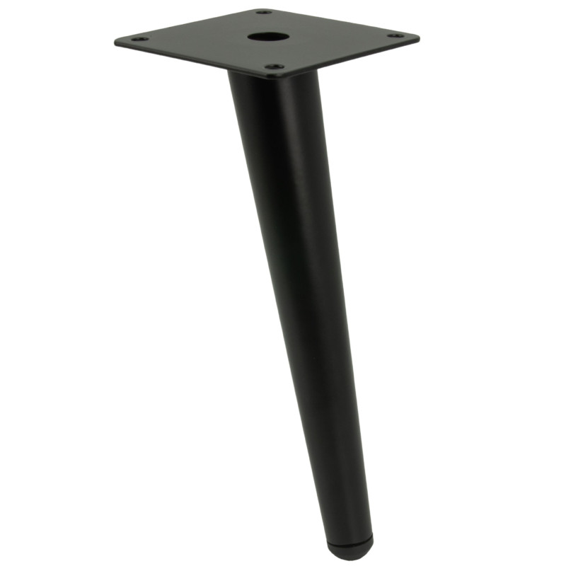 Noga meblowa Szpilka skośna czarny mat 20 cm Noga meblowa Szpilka skośna czarny mat 20 cm