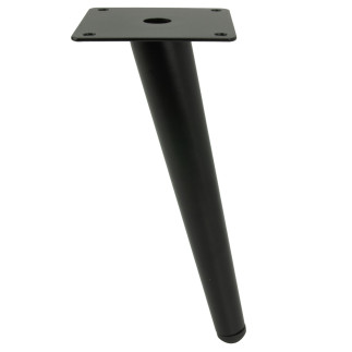 Noga meblowa Szpilka skośna czarny mat 20 cm