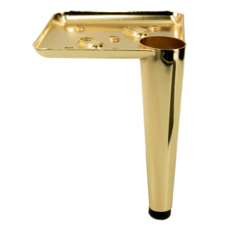 Zestaw 4 sztuk noga meblowa Szpilka złoty chrom wysokość 13 cm