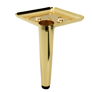 Zestaw 4 sztuk noga meblowa Szpilka złoty chrom wysokość 13 cm