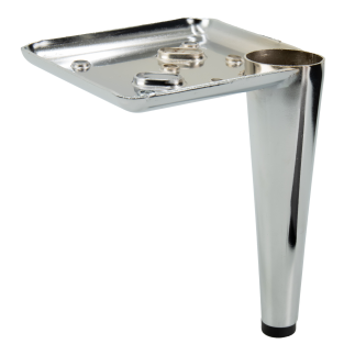 Zestaw 4 sztuk noga meblowa Szpilka srebrny chrom wysokość 13 cm