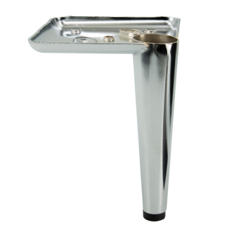 Zestaw 4 sztuk noga meblowa Szpilka srebrny chrom wysokość 13 cm