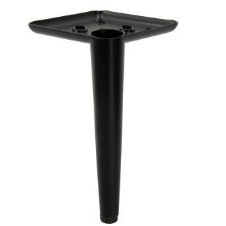 Zestaw 4 sztuk noga meblowa Szpilka czarny mat wysokość 17 cm