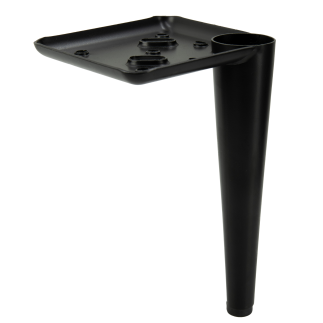 Zestaw 4 sztuk noga meblowa Szpilka czarny mat wysokość 17 cm