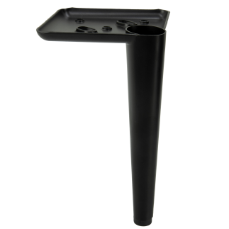 Zestaw 4 sztuk noga meblowa Szpilka czarny mat wysokość 17 cm